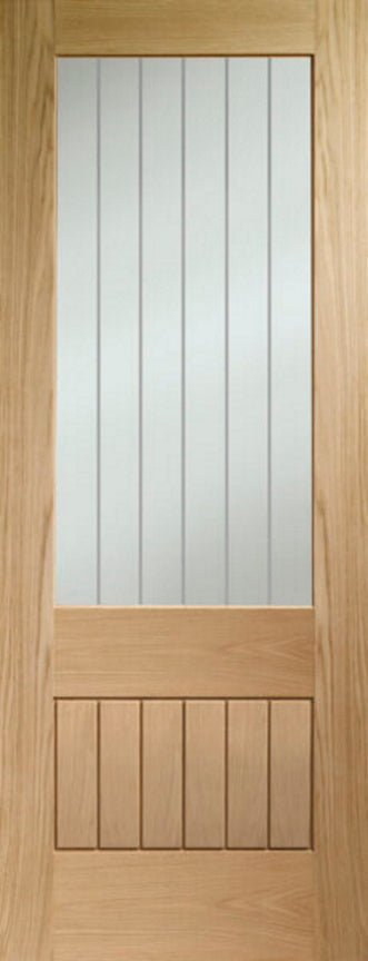 Suffolk Oak Essential X G Glazed Internal Door Prefinished