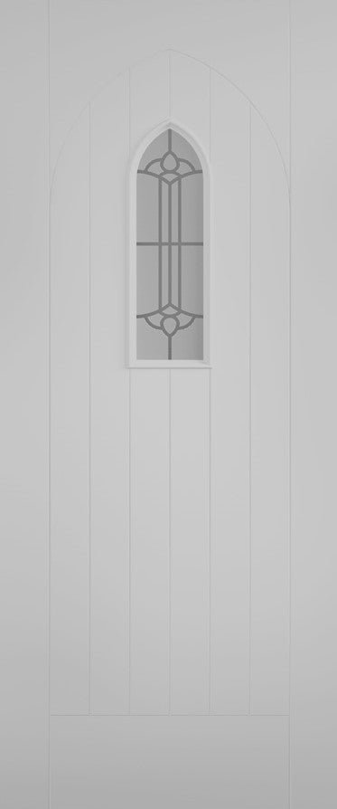 Tricoya Westminster White Primed Double Glazed  weatherproof External Door