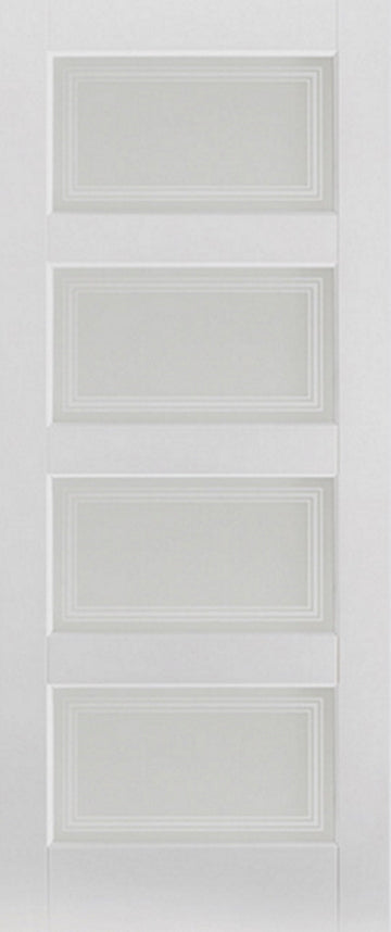 White Contemporary 4 Light Glazed Internal Door