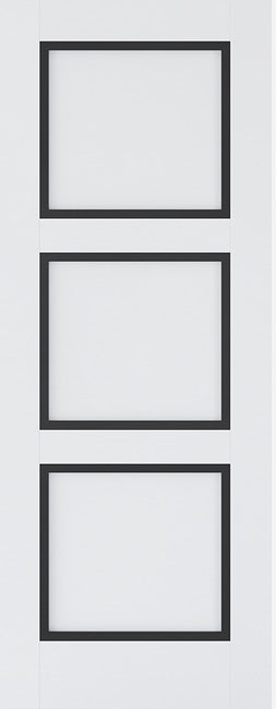 Contemporary  4 Panel White Primed Fire Door