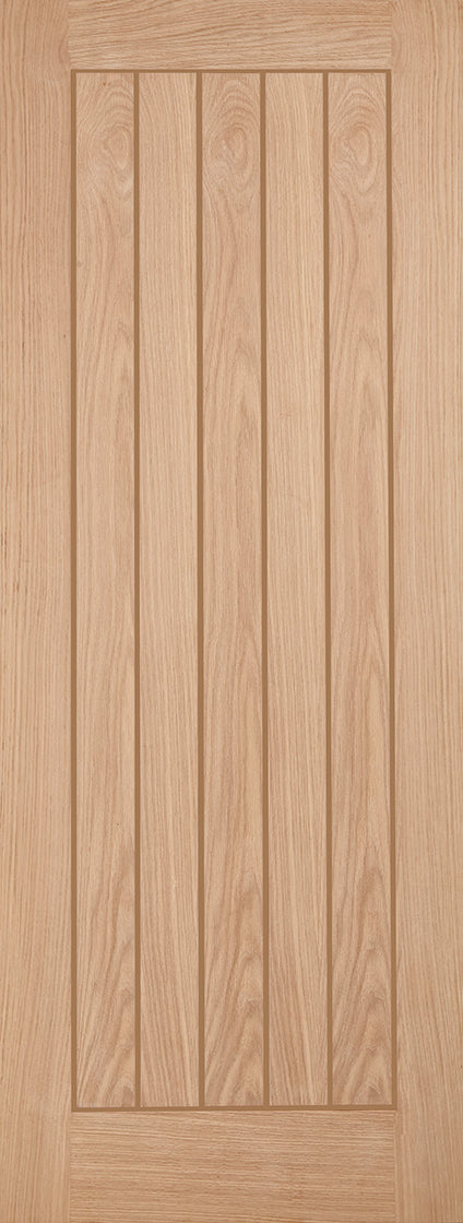 Shaker Oak 4 Light Fire door With Clear Glass X