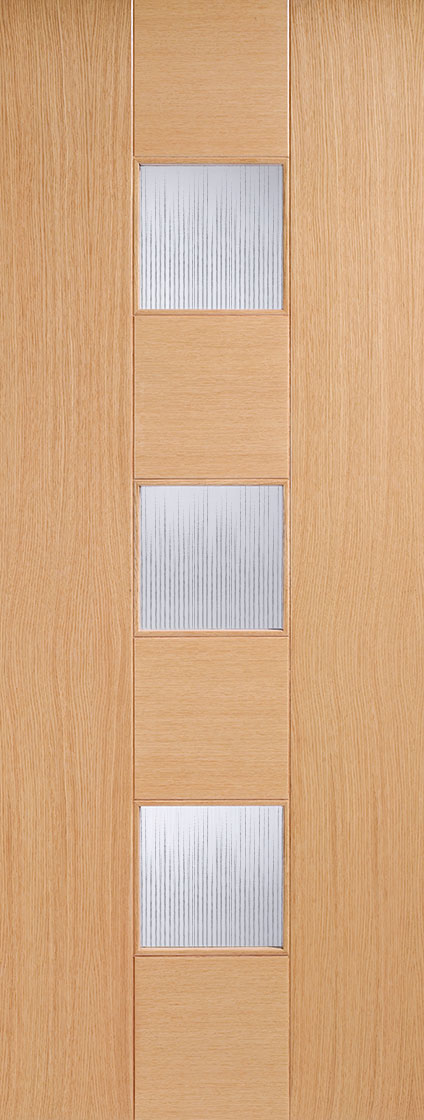 London White Grained Shaker Door with Clear Glass