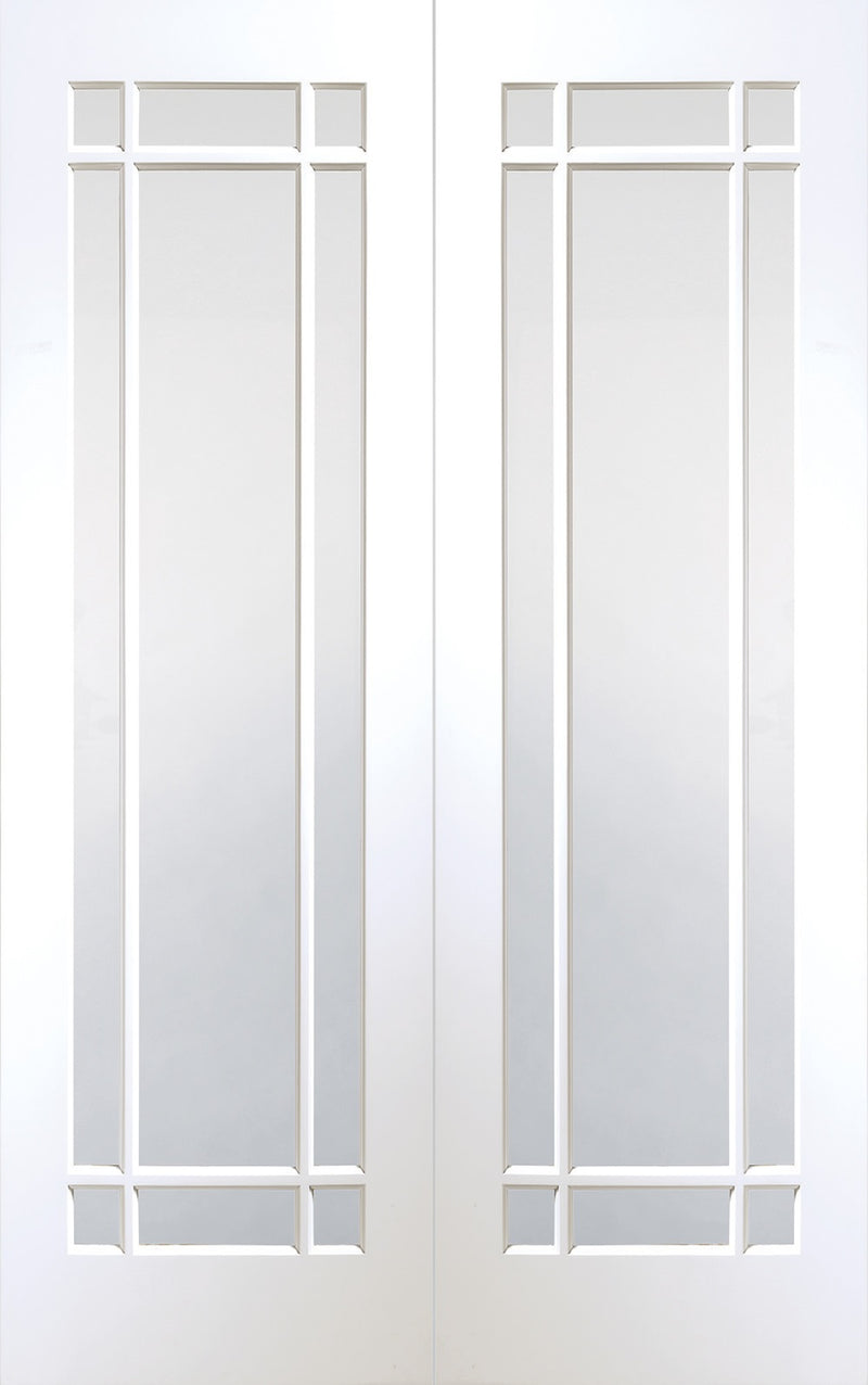 Cheshire white primed internal pair, with clear glass