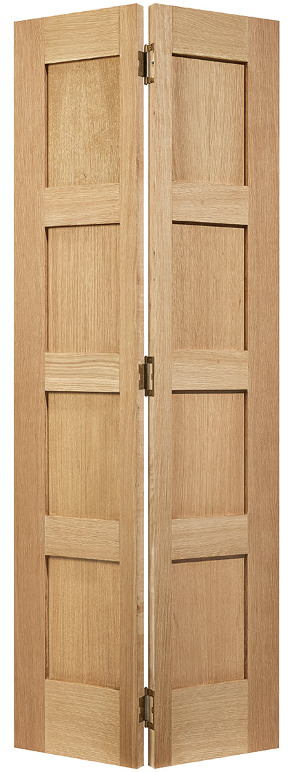 Contemporary internal oak bifold door