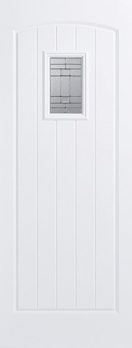 Newbury External GRP Door White Frosted