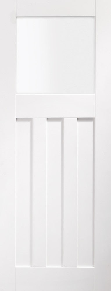 Amsterdam 3 Light Internal Door White Primed Clear Glass