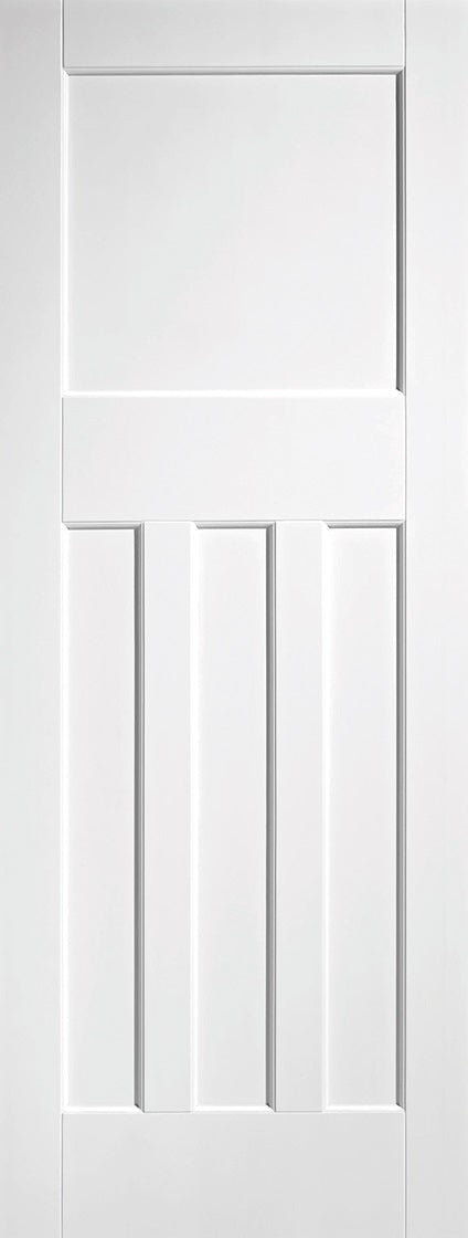 Shaker White Primed Fire Door With Clear Glass X