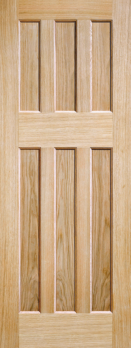 4 Panel Flat Panels Oak Unfinished Fire Door