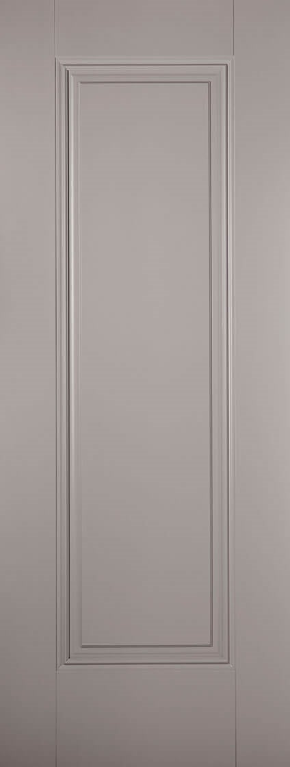 Eindhoven 1 panel grey primed interior door.