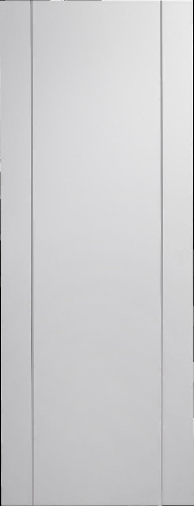 Forli prefinihed white Internal Door with aluminium inlays.