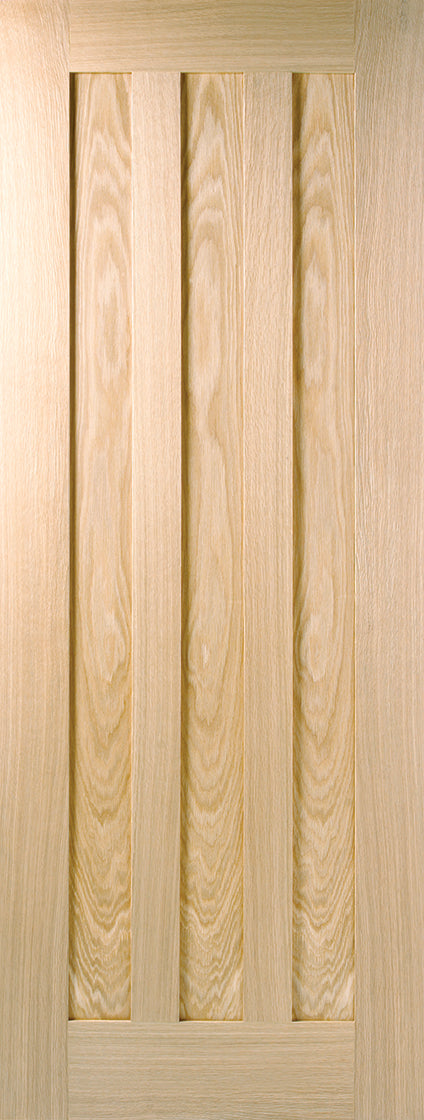 4 Panel Flat Panels Oak Unfinished Fire Door