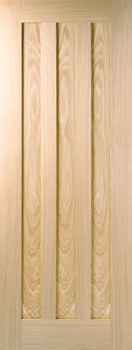 Idaho 3 Panel Oak Unfinished internal shaker Door 