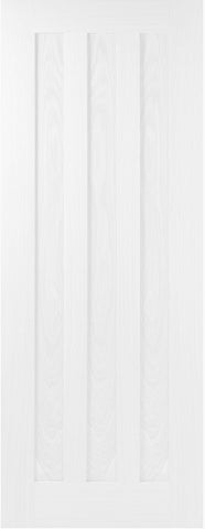 Vancouver White Primed 4 Light Clear Glass Fire Door