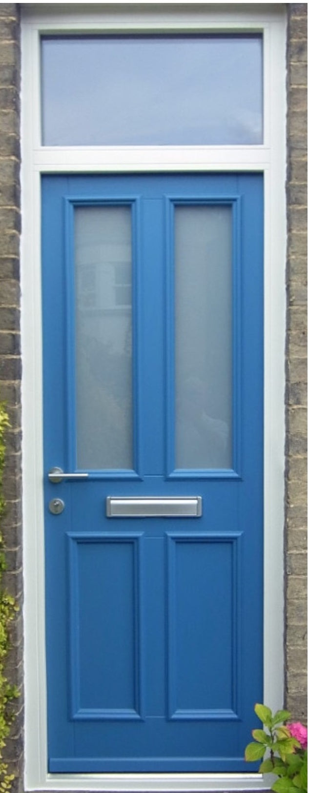 Malton External GRP Door White Leaded Double Glazed