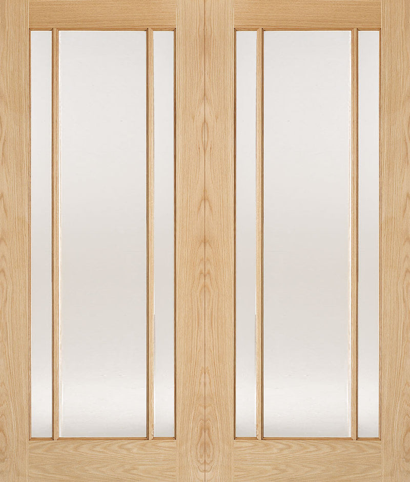 Vancouver Oak Laminate Internal Door- Clear Glass