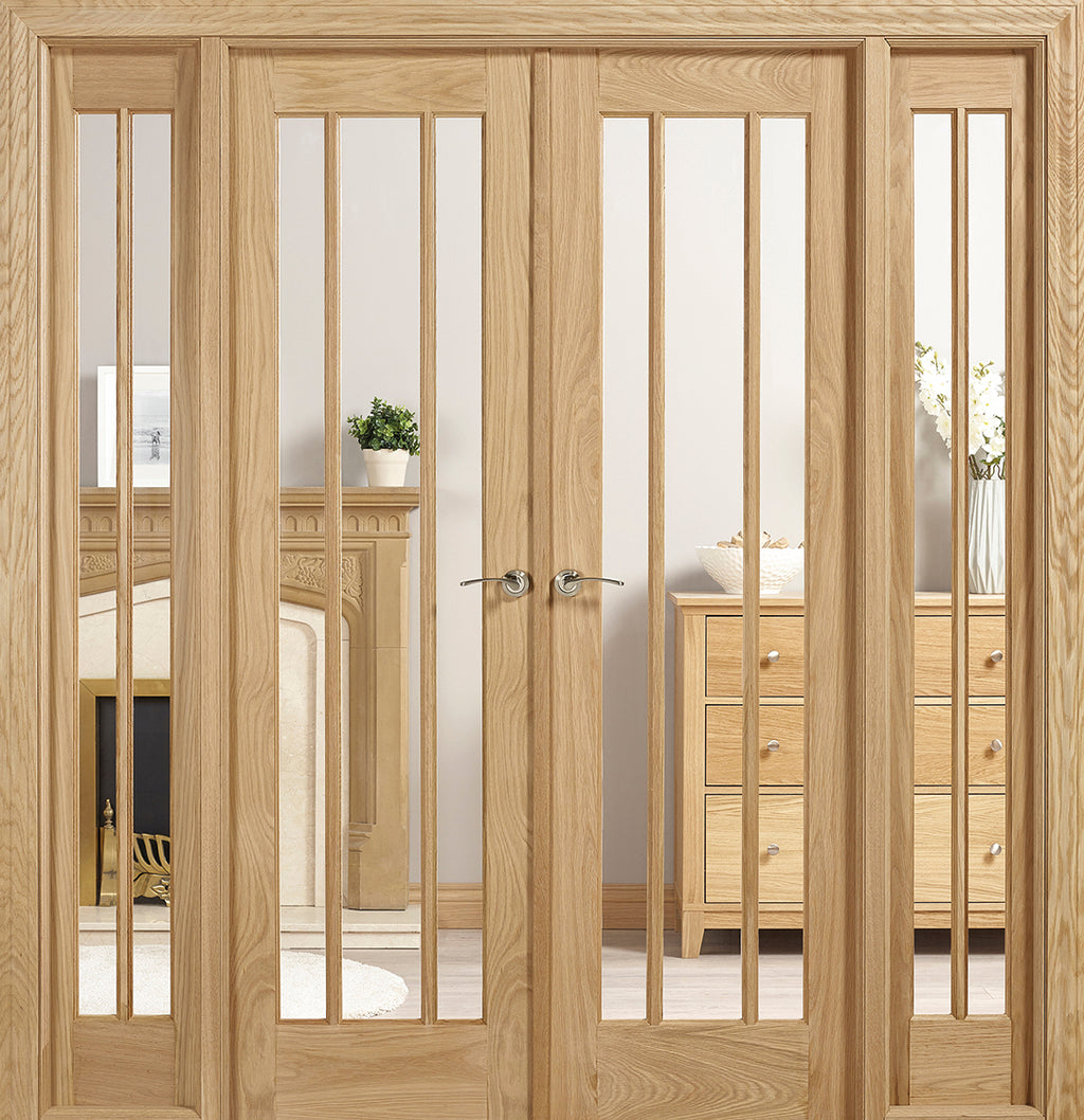 Lincoln Oak W6 room divider clear glass
