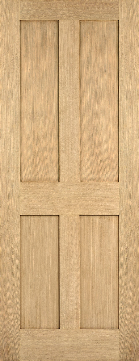 Malton Oak Fire Door With Clear Glass