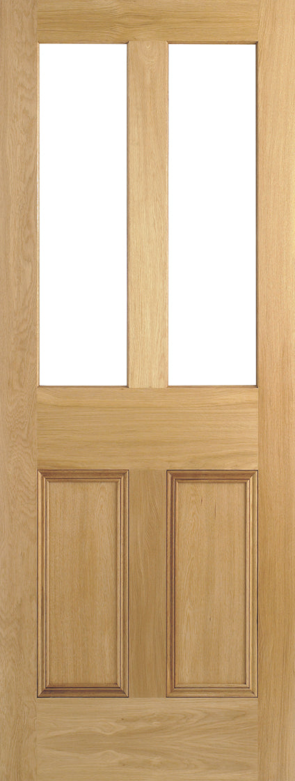 Malton internal oak door, flat panels, unglazed