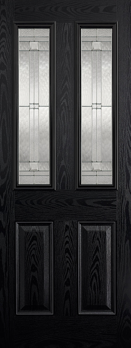 Malton Black External Composite Door double glazed 