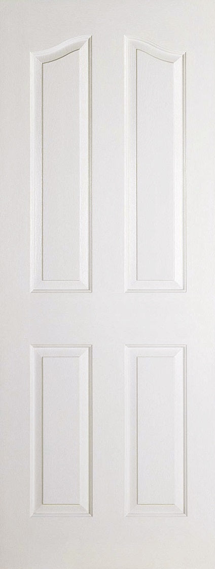 Mayfair 4 panel white primed internal moulded door.