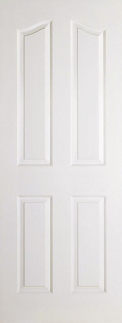 Mayfair 4 panel white primed internal moulded door.