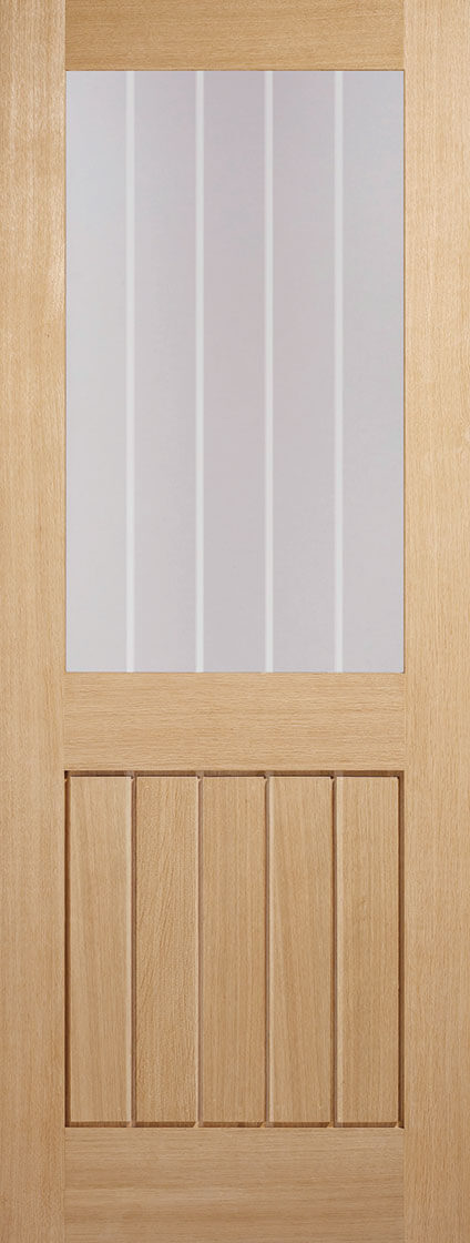 Shaker White Primed Fire Door With Clear Glass X