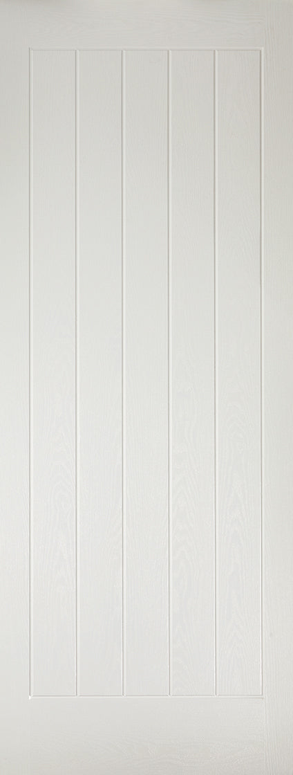 Tricoya Turin White Primed External Door Frosted Glass