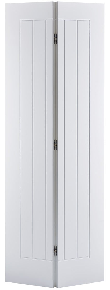 Shaker 4 Panel White Primed Bifold Solid