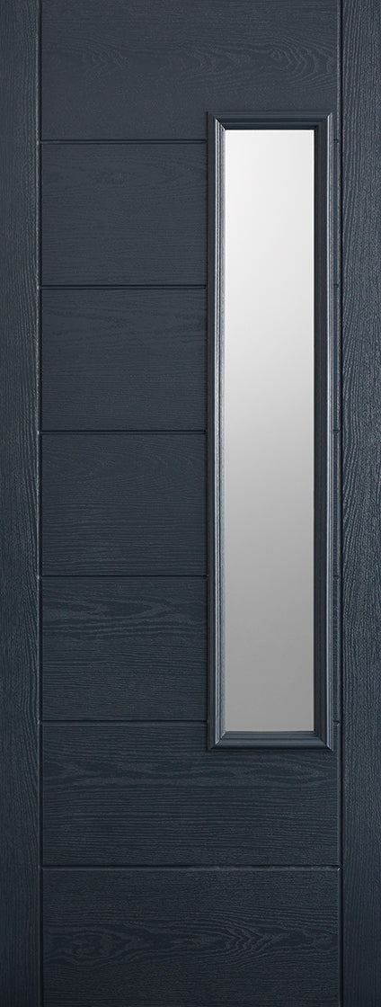 Kensington 2: Light Blue External Timber Doorset and toplight