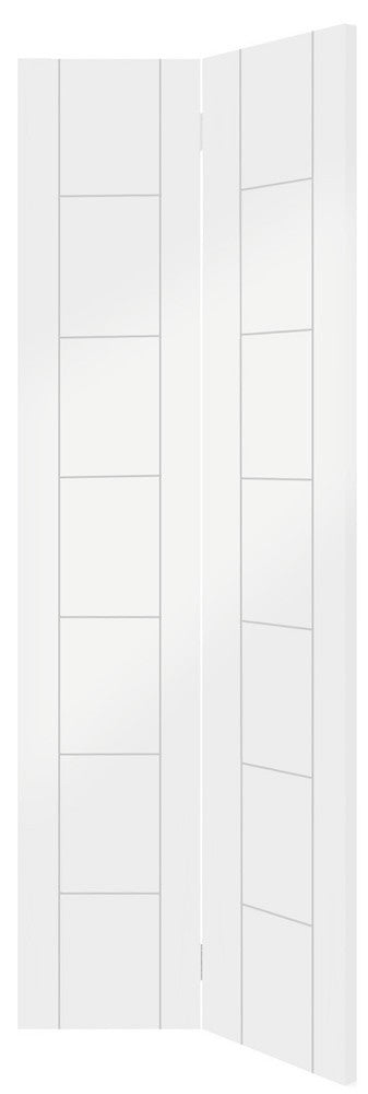 Shaker 4 Panel White Primed Bifold Solid