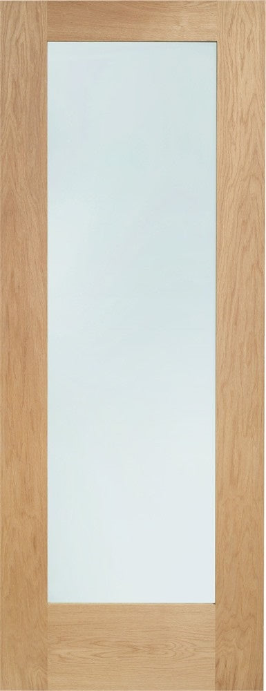 Malton Oak Fire Door With Clear Glass