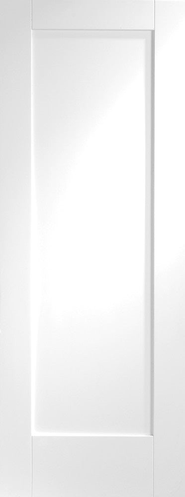 Pattern 10 White Primed Fire Door With Clear Glass x