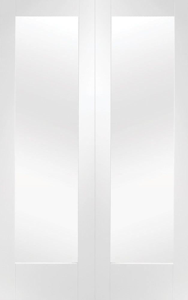 Salerno White Primed Internal Door With Clear Glass