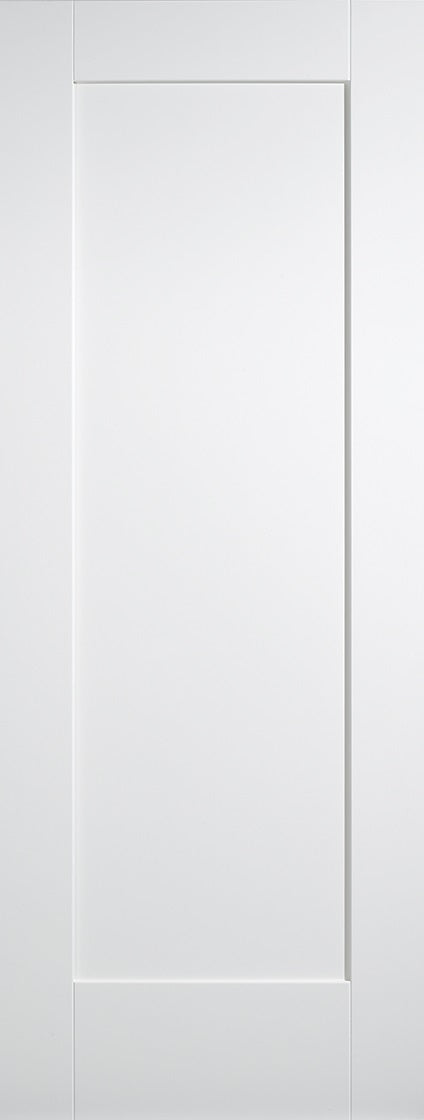 Pattern 10, 1 panel shaker internal Door primed white