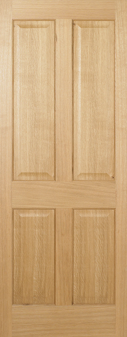 Malton Oak Fire Door With Clear Glass