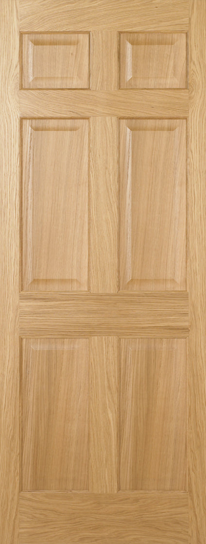 Regency 6 Panel Oak Prefinished fd30 internal Fire Door