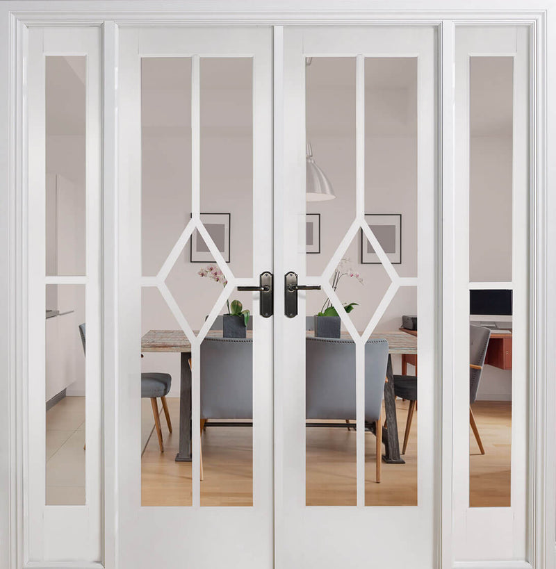 Lincoln Oak W6 Room Divider Unfinished Clear Glass