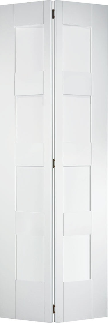 6 Panel Textured White Moulded Bifold