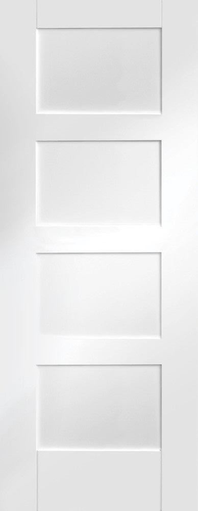 4 Panel Textured White primed Moulded Fire Door