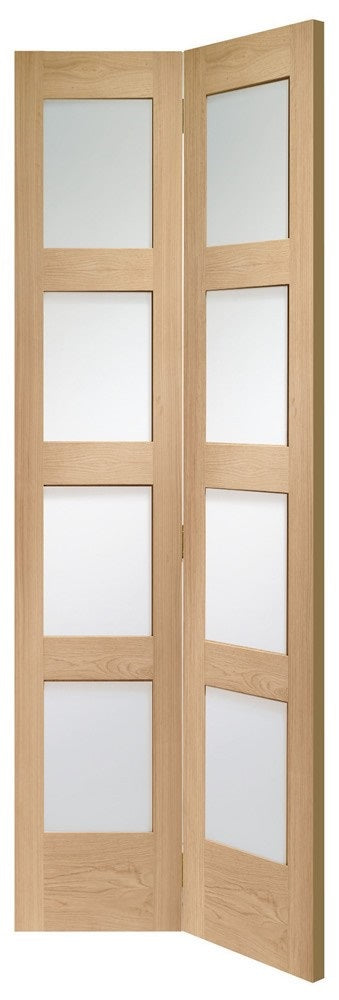 Shaker 4 Panel White Primed Bifold Solid