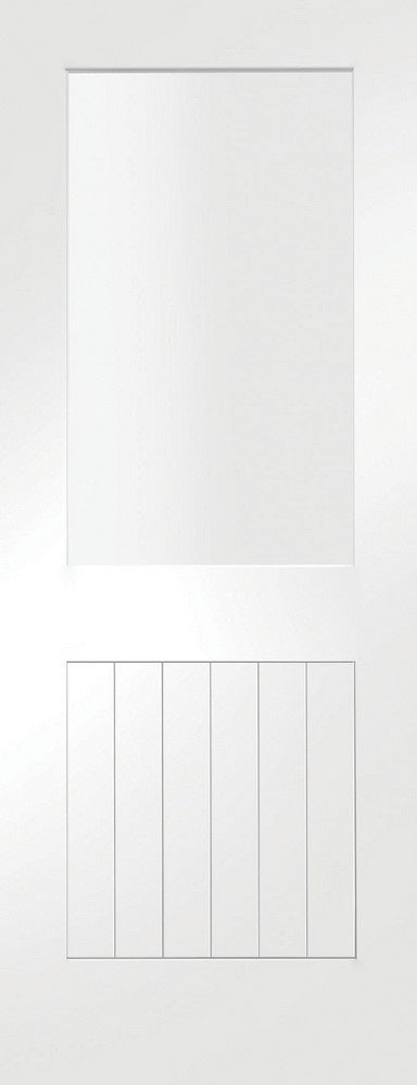 Orly White Primed Internal Door Clear Glass