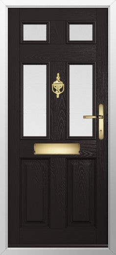 External Composite door with two glazed sidelights