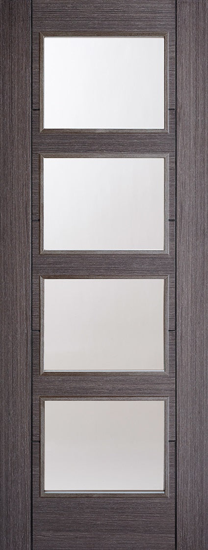 Belize Light Grey Internal Door- Clear Glass