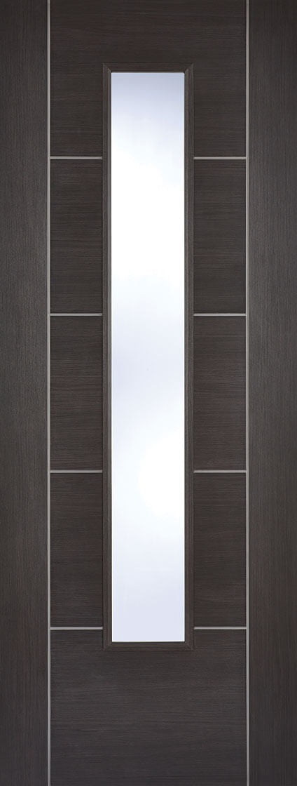 White Grey Laminate Salerno Glazed Door