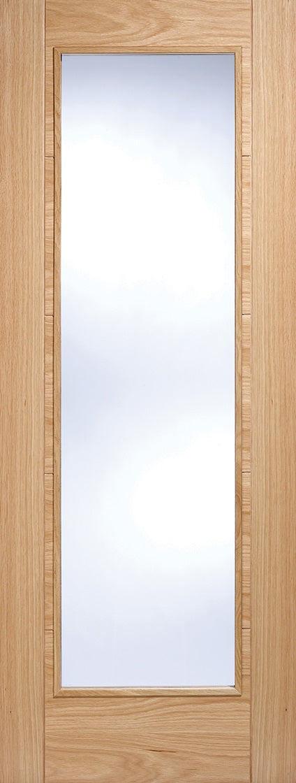 Malton Oak Fire Door With Clear Glass