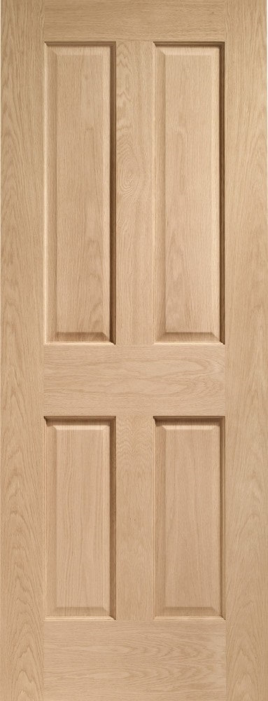 Victorian 4 panel oak fire door 