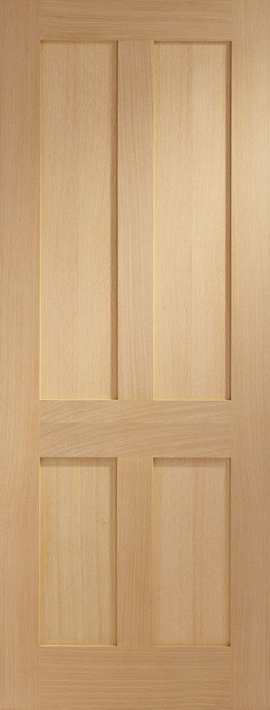 Pattern 10 Oak Internal Door With Clear Glass X