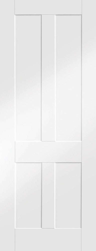 Contemporary  4 Panel White Primed Fire Door